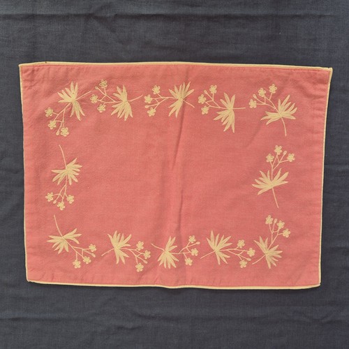 Vintage pink cotton embroidery - pink,