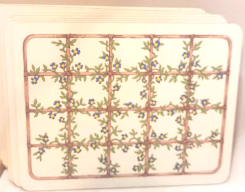 Vintage non slip placemats - 8x,