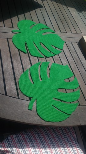 Garden table mats monstera - mats,,