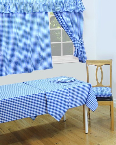 Gingham check blue - check,