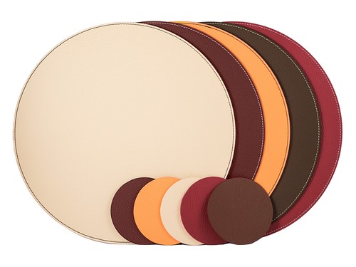 Nikalaz round recycled leather - recycled,