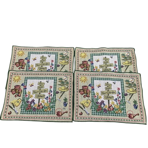 Garden tapestry placemats - placemats, set