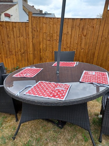 Bbq garden picnic place mats - garden,